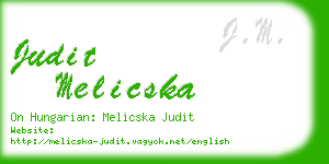 judit melicska business card